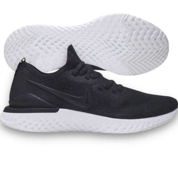 Nike Epic React Flyknit 2 Mens Running Shoes Size 12 Black/White BQ8928 002